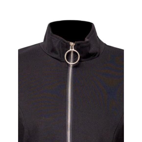 Patrizia Luca Women's High Low Front Zipper Black Tailcoat Jacket Size XS NWT - Picture 4 of 4